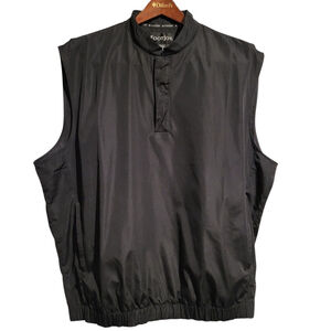FootJoy Golf 1/4 Snap Black Pullover Windbreaker Sleeveless Vest Men’s Size XL.